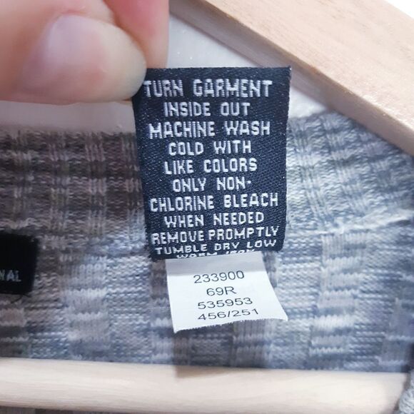 Moda International 100% Cotton Long Gray Cardy - Picture 8 of 10